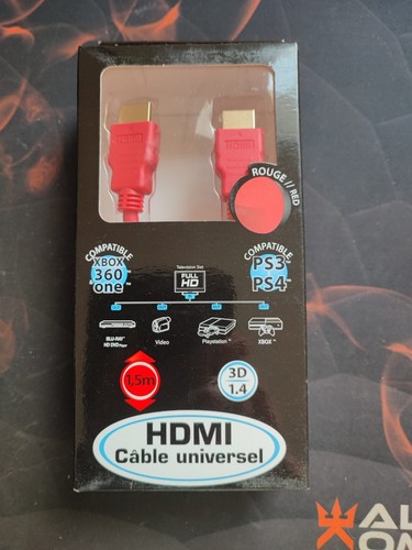 Cable hdmi rouge neuf - rouge, m